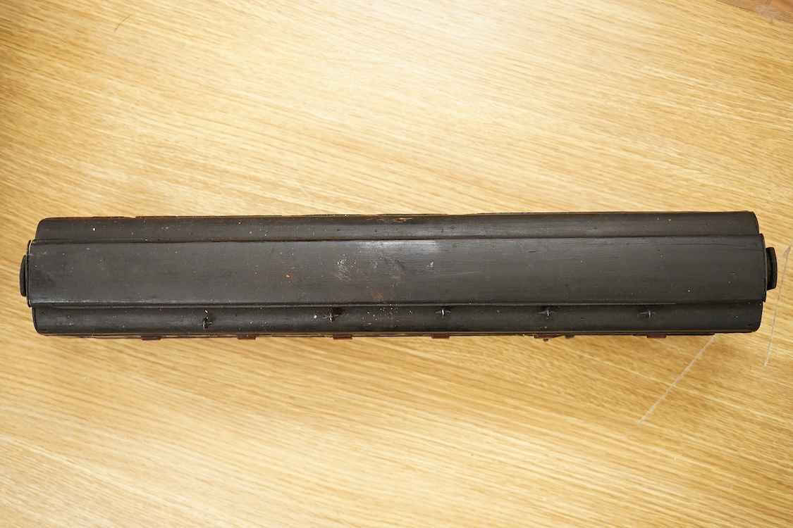 Two Gauge One bogie coaches; a Midland Railway clerestory coach, together with a 12-wheel Pullman car (bogies af), plus an American outline caboose, some scratch building and adaptation from kits, etc.